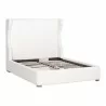 Essentials For Living Balboa Queen Bed in LiveSmart Peyton Pearl and Natural Gray - Angled without Cushion - Essentials For Living Balboa Queen Bed in LiveSmart Peyton Pearl and Natural Gray - Angled without Cushion