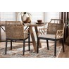 bali & pari Abiel Natural Rattan 2-Piece Dining Armchair Set with Cushion - lifestyle
