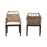 bali & pari Abiel Natural Rattan 2-Piece Dining Armchair Set with Cushion - back