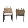 bali & pari Abiel Natural Rattan 2-Piece Dining Armchair Set with Cushion - back - bali & pari Abiel Natural Rattan 2-Piece Dining Armchair Set with Cushion - back