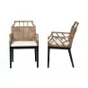 bali & pari Abiel Natural Rattan 2-Piece Dining Armchair Set with Cushion - side - bali & pari Abiel Natural Rattan 2-Piece Dining Armchair Set with Cushion - side