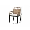 bali & pari Abiel Natural Rattan 2-Piece Dining Armchair Set with Cushion - dimes - bali & pari Abiel Natural Rattan 2-Piece Dining Armchair Set with Cushion - dimes