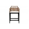bali & pari Abiel Natural Rattan Counter Stool with Arms and Removable Cushion - front