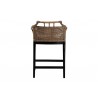 bali & pari Abiel Natural Rattan Counter Stool with Arms and Removable Cushion - back