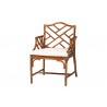 bali & pari Aella Marbled Tortoise Natural Rattan Dining Chair - angled - bali & pari Aella Marbled Tortoise Natural Rattan Dining Chair - angled