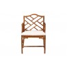 bali & pari Aella Marbled Tortoise Natural Rattan Dining Chair - front - bali & pari Aella Marbled Tortoise Natural Rattan Dining Chair - front