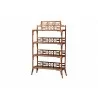 bali & pari Aleya Marbled Tortoise Natural Rattan Display Shelf - angled - bali & pari Aleya Marbled Tortoise Natural Rattan Display Shelf - angled