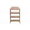 bali & pari Aleya Marbled Tortoise Natural Rattan Display Shelf - front - bali & pari Aleya Marbled Tortoise Natural Rattan Display Shelf - front