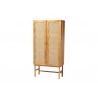 Baxton Studio bali & pari Augusto Teak Wood Cabinet - Angled - Baxton Studio bali & pari Augusto Teak Wood Cabinet - Angled