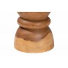 Baxton Studio bali & pari Bancroft Solid Suar Wood Side Table - Handcrafted Sculptural End Table with Hourglass Design, Modern Boho Style for Living Room or Bedroom - Leg