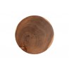 Baxton Studio bali & pari Bancroft Solid Suar Wood Side Table - Handcrafted Sculptural End Table with Hourglass Design, Modern Boho Style for Living Room or Bedroom - Topd