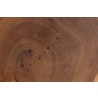 Baxton Studio bali & pari Bancroft Solid Suar Wood Side Table - Handcrafted Sculptural End Table with Hourglass Design, Modern Boho Style for Living Room or Bedroom - Detail