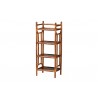 bali & pari Basile Marbled Tortoise Natural Rattan Display Shelf - angled - bali & pari Basile Marbled Tortoise Natural Rattan Display Shelf - angled