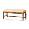 bali & pari Belen Marbled Tortoise Natural Rattan Bench - dimes - bali & pari Belen Marbled Tortoise Natural Rattan Bench - dimes