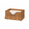 bali & pari Belita Natural Rattan Pet Bed with Scalloped Base - angled - bali & pari Belita Natural Rattan Pet Bed with Scalloped Base - angled