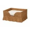 bali & pari Belita Natural Rattan Large Pet Bed with Scalloped Base - angled - bali & pari Belita Natural Rattan Large Pet Bed with Scalloped Base - angled