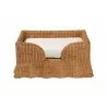 bali & pari Belita Natural Rattan Large Pet Bed with Scalloped Base - front - bali & pari Belita Natural Rattan Large Pet Bed with Scalloped Base - front