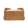 bali & pari Belita Natural Rattan Pet Bed with Scalloped Base - back - bali & pari Belita Natural Rattan Pet Bed with Scalloped Base - back