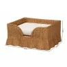 bali & pari Belita Natural Rattan Large Pet Bed with Scalloped Base - dimes - bali & pari Belita Natural Rattan Large Pet Bed with Scalloped Base - dimes