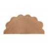 bali & pari Callias Natural Rattan Scalloped Headboard with Sunburst Weave - Front