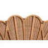 bali & pari Callias Natural Rattan Scalloped Headboard with Sunburst Weave - Back