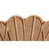 bali & pari Callias Natural Rattan Scalloped Headboard with Sunburst Weave - Back - bali & pari Callias Natural Rattan Scalloped Headboard with Sunburst Weave - Back
