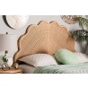bali & pari Callias Natural Rattan Scalloped Headboard with Sunburst Weave - Lifestyle 2