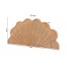 bali & pari Callias Natural Rattan Scalloped Headboard with Sunburst Weave - Dimensions