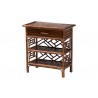 bali & pari Daemyn Marbled Tortoise Natural Rattan Nightstand - angled - bali & pari Daemyn Marbled Tortoise Natural Rattan Nightstand - angled