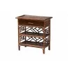 bali & pari Daemyn Marbled Tortoise Natural Rattan Nightstand - angled - bali & pari Daemyn Marbled Tortoise Natural Rattan Nightstand - angled