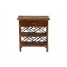 bali & pari Daemyn Marbled Tortoise Natural Rattan Nightstand - front - bali & pari Daemyn Marbled Tortoise Natural Rattan Nightstand - front