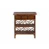 bali & pari Daemyn Marbled Tortoise Natural Rattan Nightstand - back - bali & pari Daemyn Marbled Tortoise Natural Rattan Nightstand - back