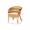 bali & pari Elma Rattan Dining Chair with Cushion - Dimensions - bali & pari Elma Rattan Dining Chair with Cushion - Dimensions