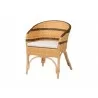 bali & pari Elma Rattan Dining Chair with Cushion - Angled - bali & pari Elma Rattan Dining Chair with Cushion - Angled