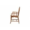 bali & pari Esmery Marbled Tortoise Natural Rattan Arm Dining Chair - side - bali & pari Esmery Marbled Tortoise Natural Rattan Arm Dining Chair - side