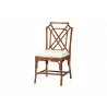 bali & pari Esmery Marbled Tortoise Natural Rattan Dining Chair - angled - bali & pari Esmery Marbled Tortoise Natural Rattan Dining Chair - angled