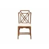 bali & pari Esmery Marbled Tortoise Natural Rattan Dining Chair - front - bali & pari Esmery Marbled Tortoise Natural Rattan Dining Chair - front