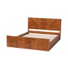 bali & pari Fuentes Real Burl Wood Bed Frame - angled frame - bali & pari Fuentes Real Burl Wood Bed Frame - angled frame
