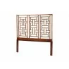bali & pari Jamuna Marbled Tortoise Natural Rattan Queen Headboard - angled - bali & pari Jamuna Marbled Tortoise Natural Rattan Queen Headboard - angled
