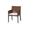 bali & pari Karis Rattan Dining Chair with Cushion - angled - bali & pari Karis Rattan Dining Chair with Cushion - angled