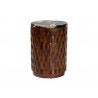 bali & pari Lavanya End Table with Petrified Wood Top - angled - bali & pari Lavanya End Table with Petrified Wood Top - angled