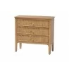 bali & pari Lavi Fluted Wood Chest - angled - bali & pari Lavi Fluted Wood Chest - angled