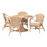 bali & pari Liam 5-Piece Natural Rattan Dining Set - angled set - bali & pari Liam 5-Piece Natural Rattan Dining Set - angled set