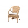 bali & pari Liam 5-Piece Natural Rattan Dining Set - angled chair - bali & pari Liam 5-Piece Natural Rattan Dining Set - angled chair