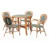 bali & pari Mattie Natural Rattan Bistro Dining Set - set angled - bali & pari Mattie Natural Rattan Bistro Dining Set - set angled