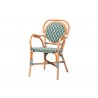 bali & pari Mattie Natural Rattan Bistro Dining Set - chair angled - bali & pari Mattie Natural Rattan Bistro Dining Set - chair angled