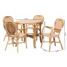 bali & pari Mattie Natural Rattan Bistro Dining Set - dimes - bali & pari Mattie Natural Rattan Bistro Dining Set - dimes