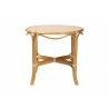 Baxton Studio bali & pari Mattie Natural Rattan Round Bistro Dining Table in White - front - Baxton Studio bali & pari Mattie Natural Rattan Round Bistro Dining Table in White - front