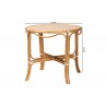 Baxton Studio bali & pari Mattie Natural Rattan Round Bistro Dining Table in White - dimes - Baxton Studio bali & pari Mattie Natural Rattan Round Bistro Dining Table in White - dimes