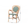 bali & pari Mattie Rattan Bistro Chair - dimes - bali & pari Mattie Rattan Bistro Chair - dimes